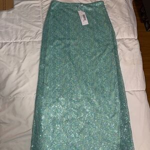 NWT Sage the Label Mermaid Sequin Midi Skirt – Size Small
